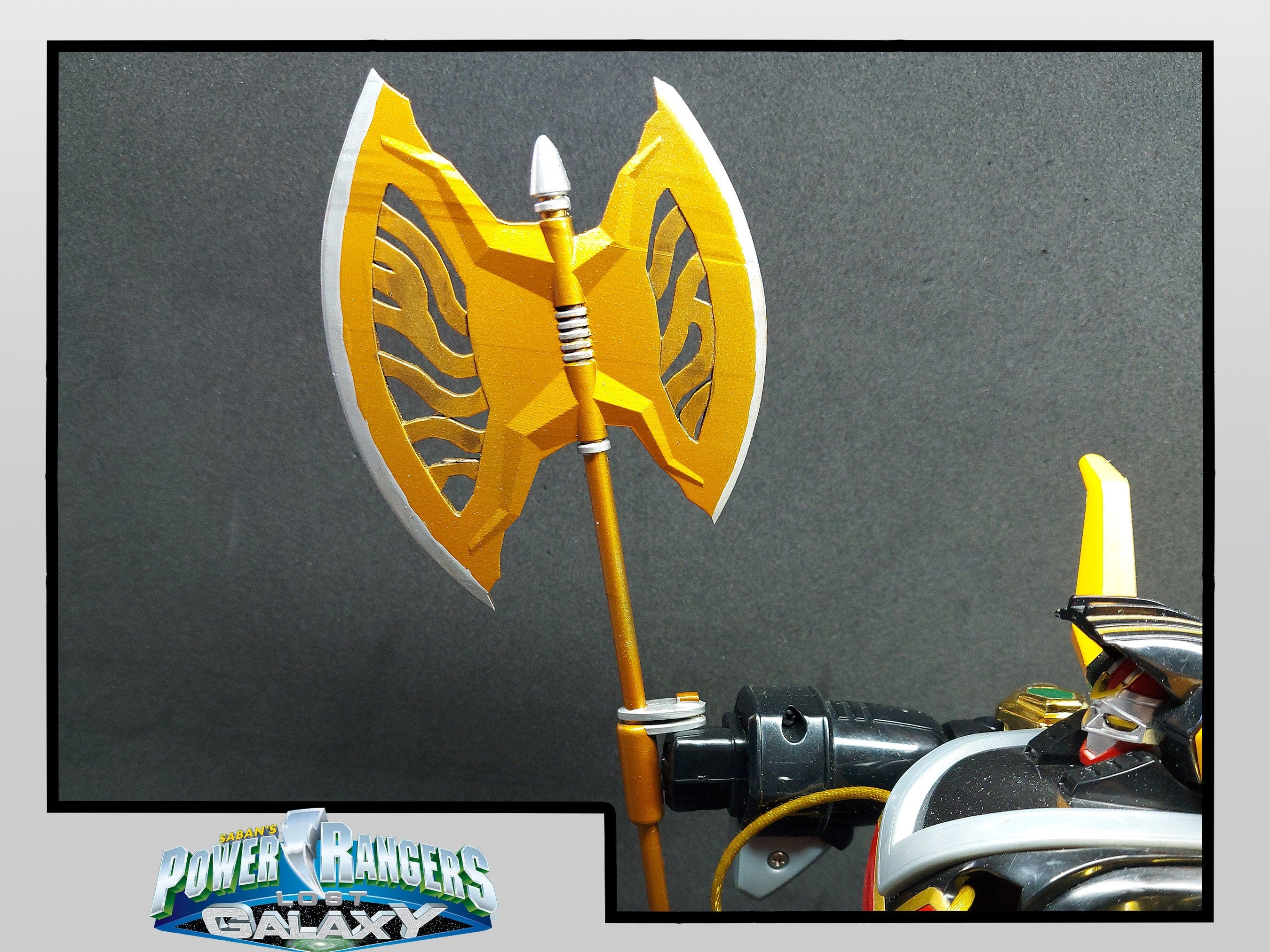 Power Rangers Lost Galaxy Deluxe Torrozord Lights of Orion Axe 3D Prin ...