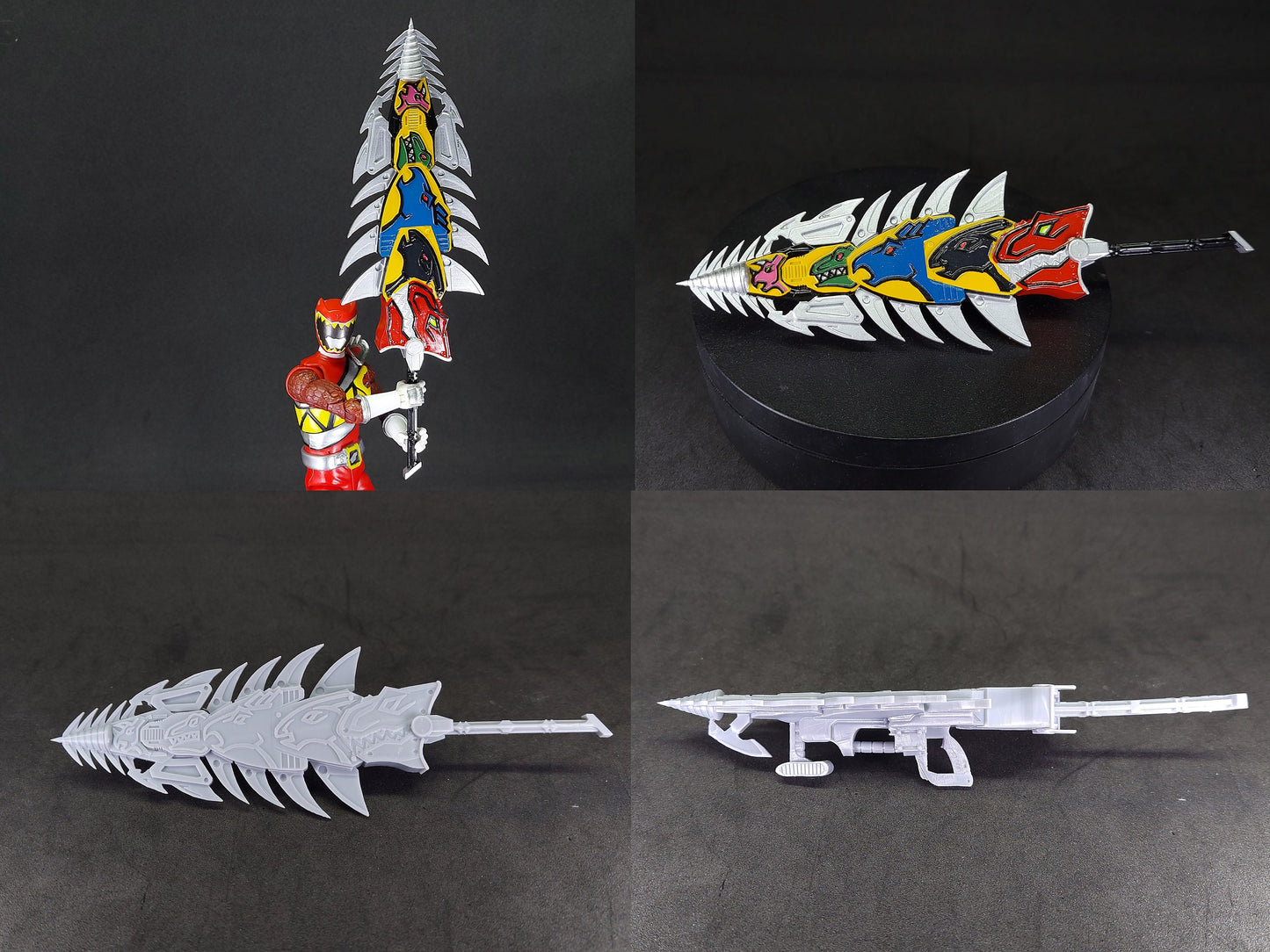 Power Rangers Dino Charge - Zyuden Sentai Kyoryuger - Combined Weapons | Dino Spike | Fang Shot | Lan Slasher