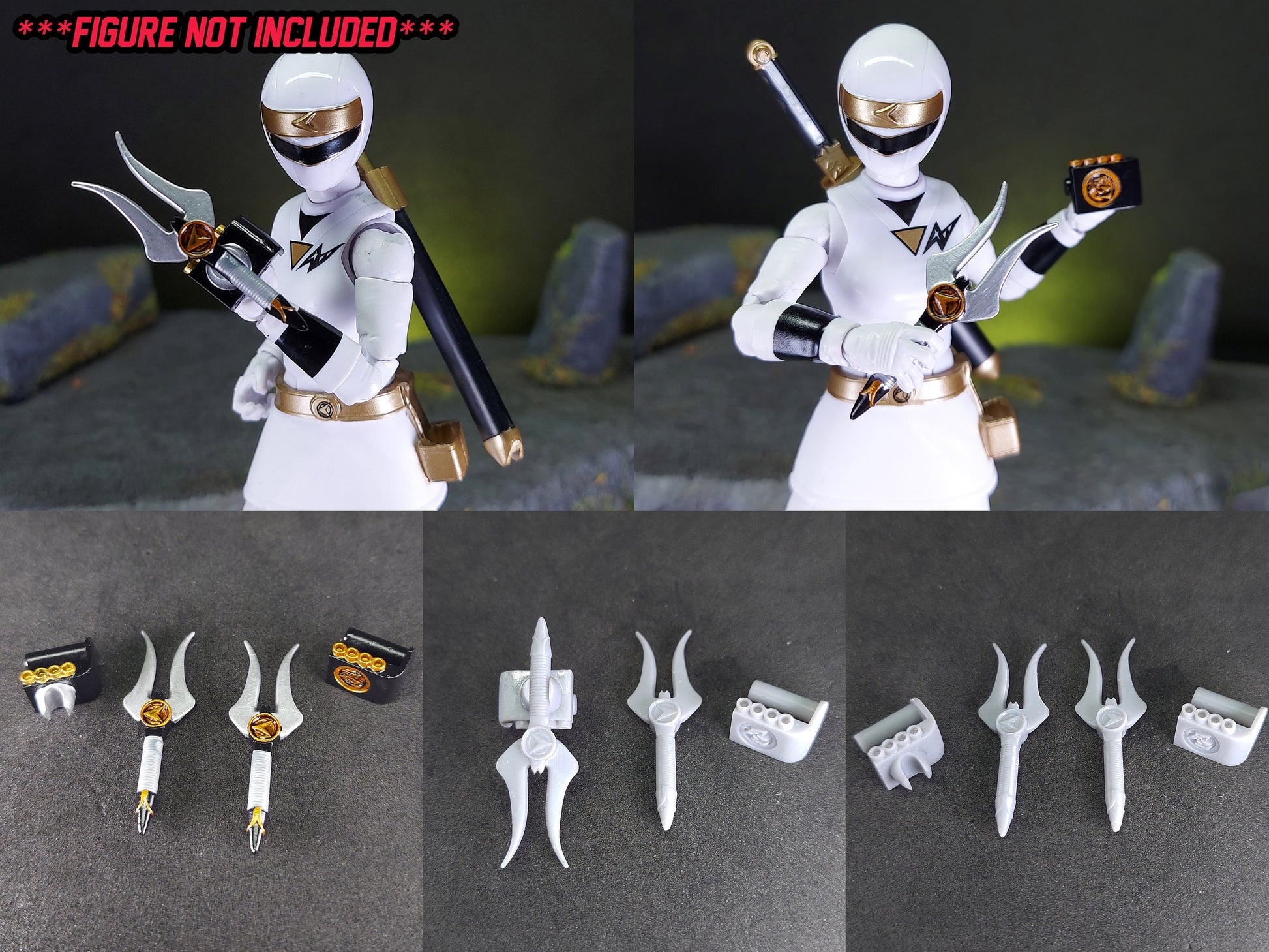 Power Rangers Alien Rangers - Ninja Sentai Kakuranger | Lightning Collection | Weapons Sets