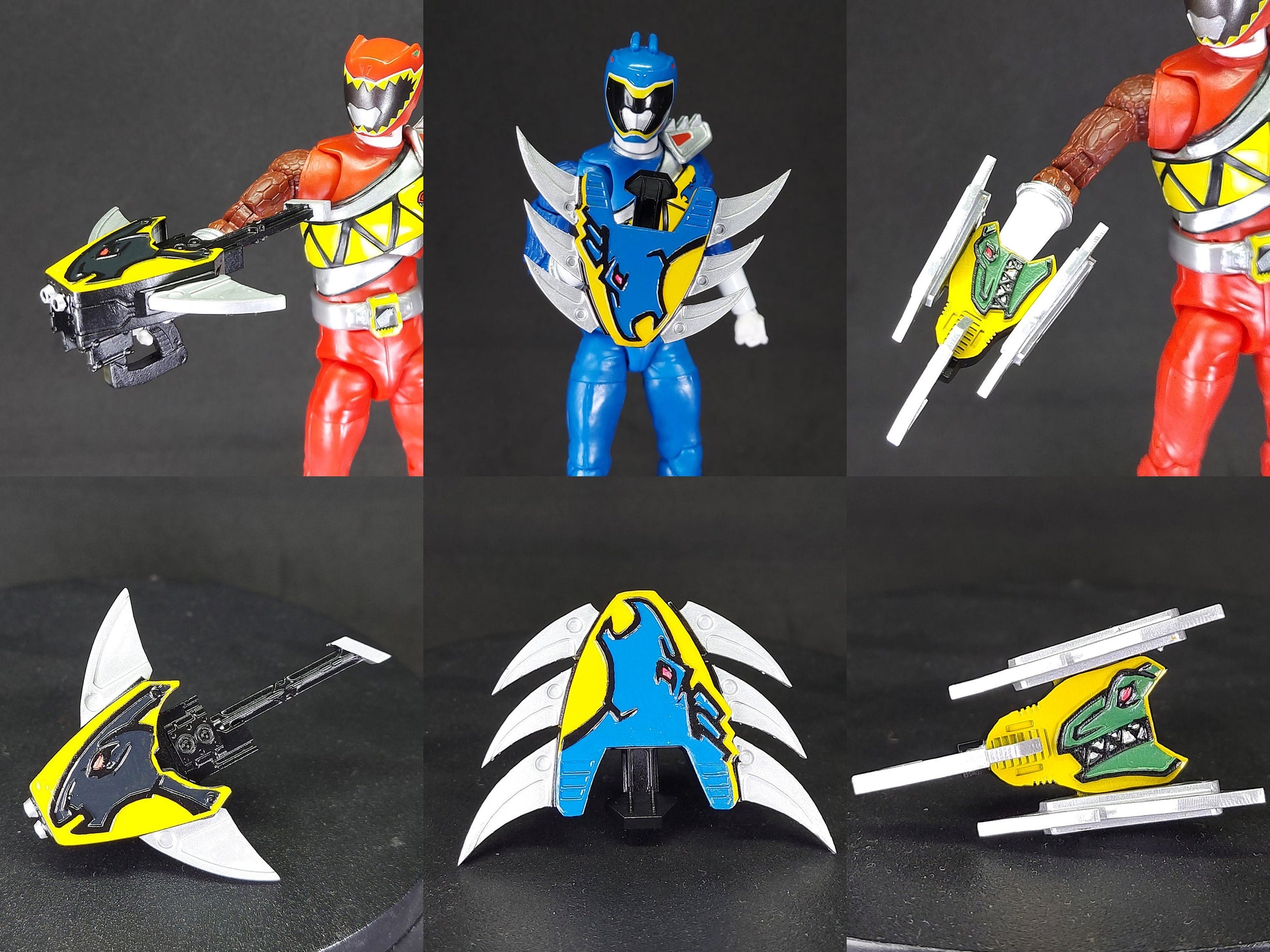 Power Rangers Dino Charge - Kyoryuger - Lightning Collection Weapons | T-Rex Smasher | Para Chopper | Raptor Claw | Stego Shield