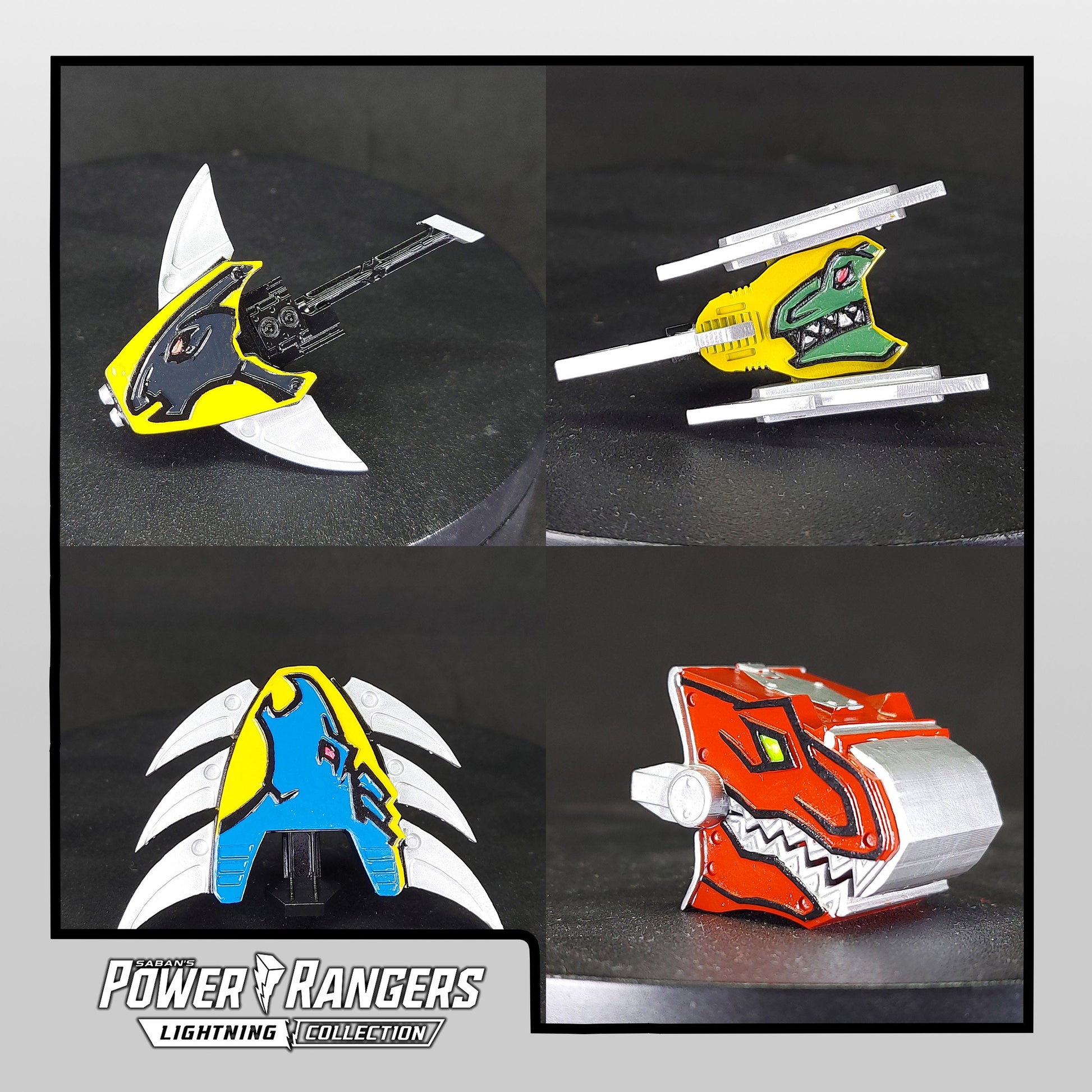 Power Rangers Dino Charge - Kyoryuger - Lightning Collection Weapons | T-Rex Smasher | Para Chopper | Raptor Claw | Stego Shield