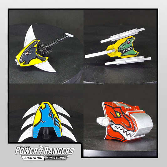 Power Rangers Dino Charge - Kyoryuger - Lightning Collection Weapons | T-Rex Smasher | Para Chopper | Raptor Claw | Stego Shield