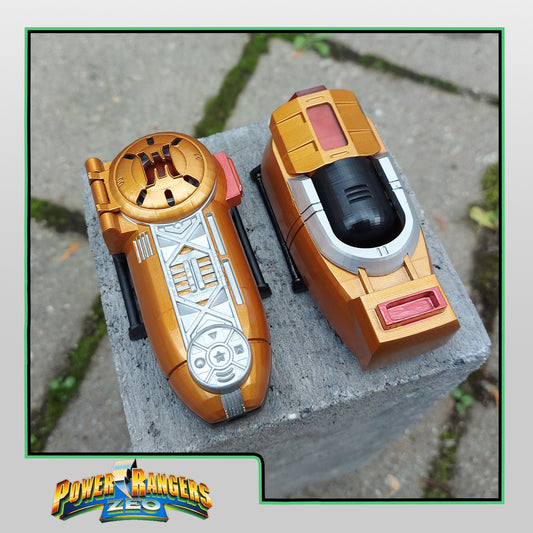 3D Printed & Painted Power Rangers Zeo - Gold Zeonizer / Ohranger - Gold Power Brace | Display Prop