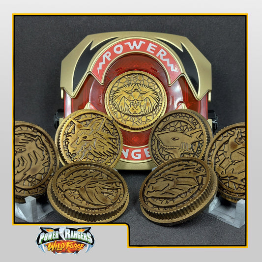 Power Rangers Wild Force - Goaranger Power Coins [Legacy Morpher - Lightning Collection Morpher - Classic 1993 Morpher]