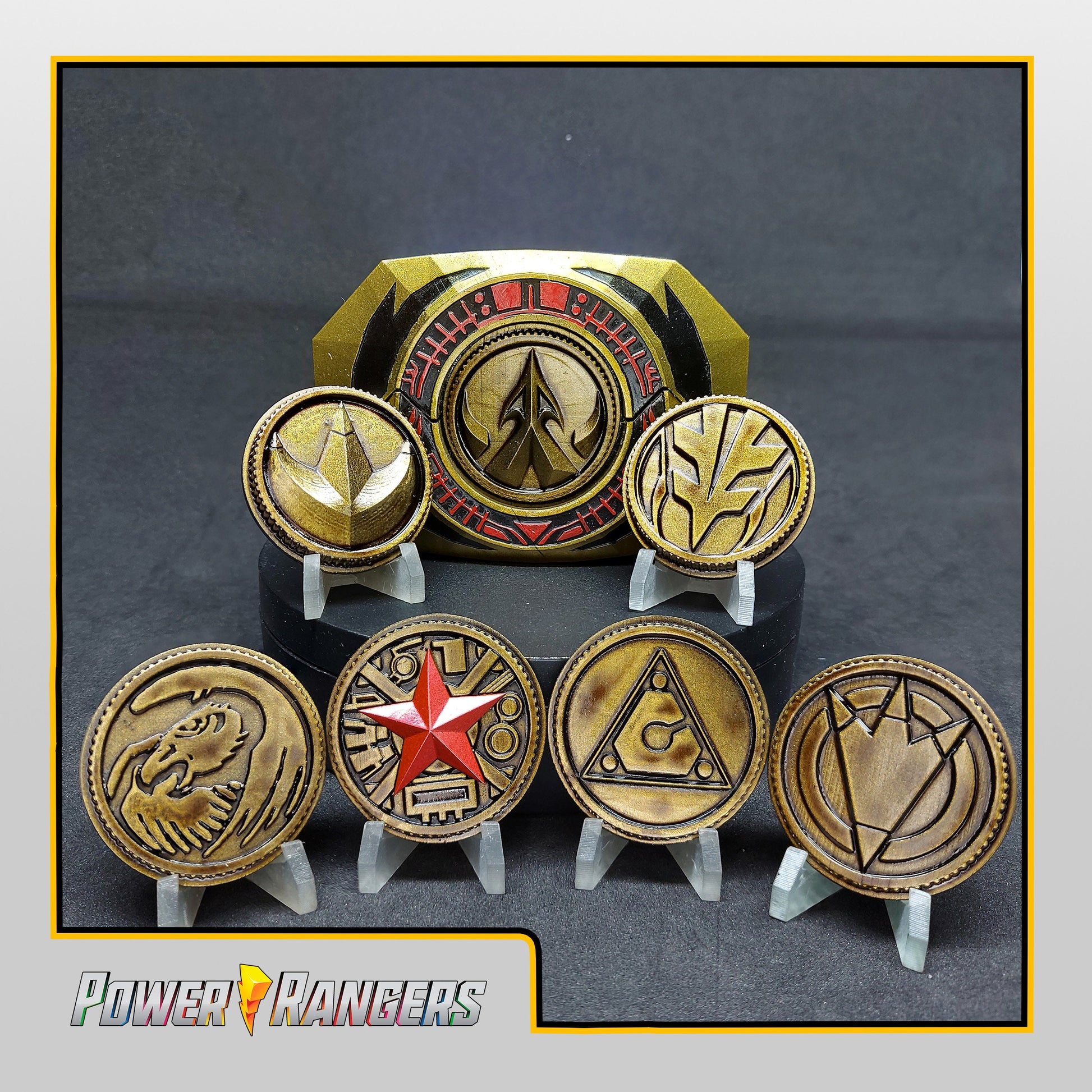 Power Rangers - Master Morpher Tommy Oliver Power 3D Printed Coins [Legacy Morpher - Lightning Collection Morpher - Classic 1993 Morpher]
