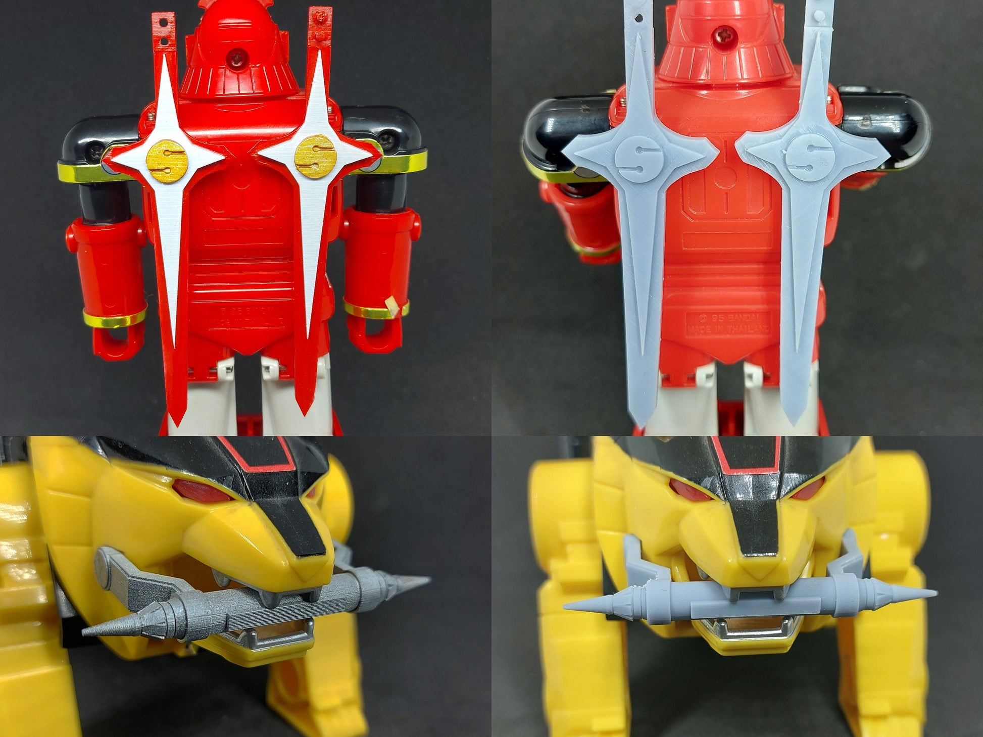 Mighty Morphin Power Rangers Deluxe Ninja Megazord 3D Printed Replacement Parts | Upgrades [1995]