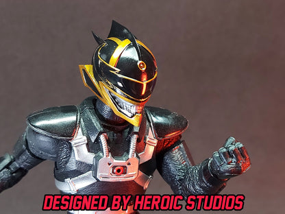 Boom Comics Power Rangers - Lightning Collection Black Death Ranger Painted Helmet | Created by Heroic Studios