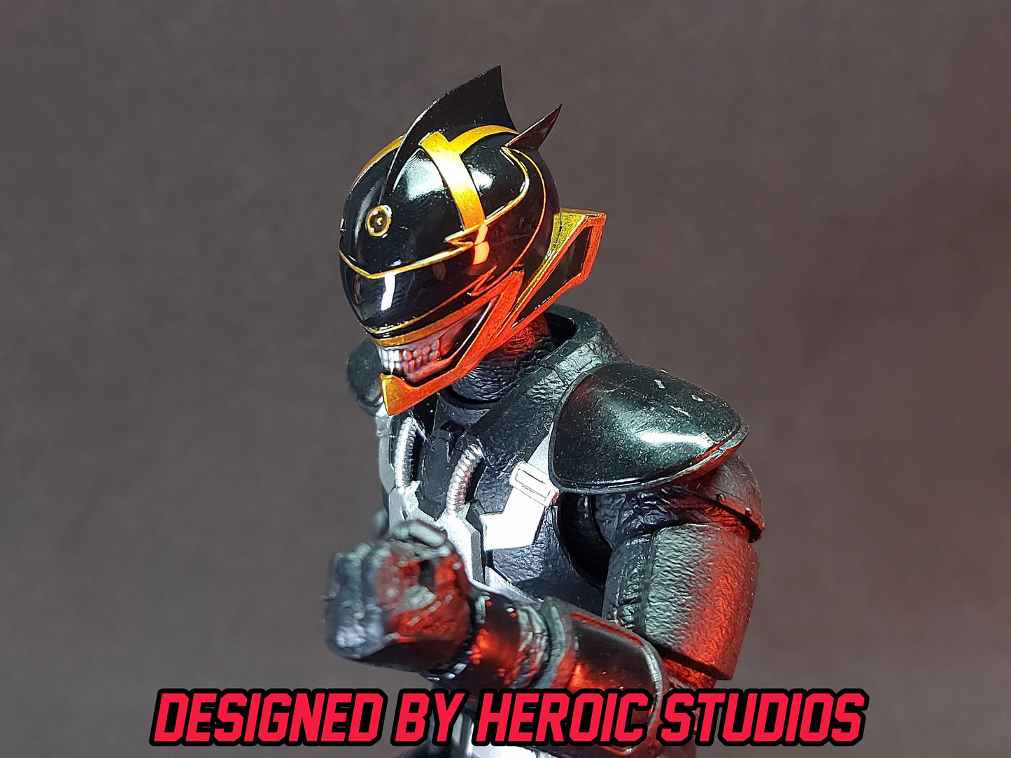 Boom Comics Power Rangers - Lightning Collection Black Death Ranger Painted Helmet | Created by Heroic Studios