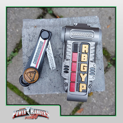 3D Printed & Painted Power Rangers Turbo Morpher / Carranger - Accel Changer | Display Prop