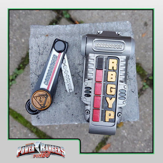 3D Printed & Painted Power Rangers Turbo Morpher / Carranger - Accel Changer | Display Prop
