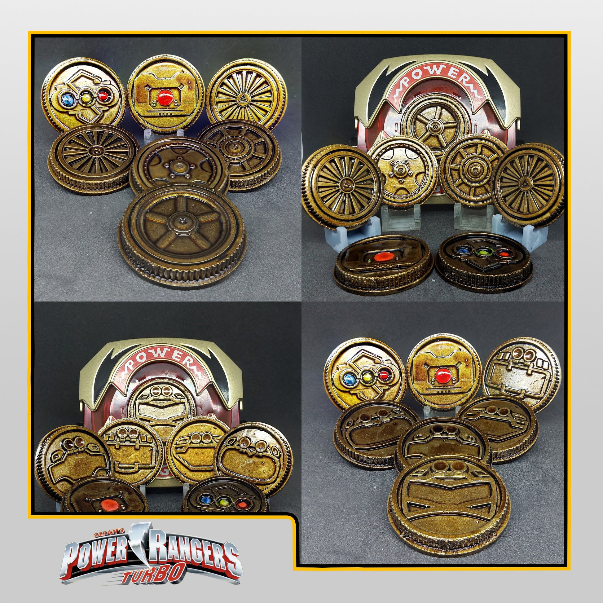 Power Rangers Turbo - Gekisou Sentai Carranger Power Coins [Legacy Morpher - Lightning Collection Morpher - Classic 1993 Morpher]