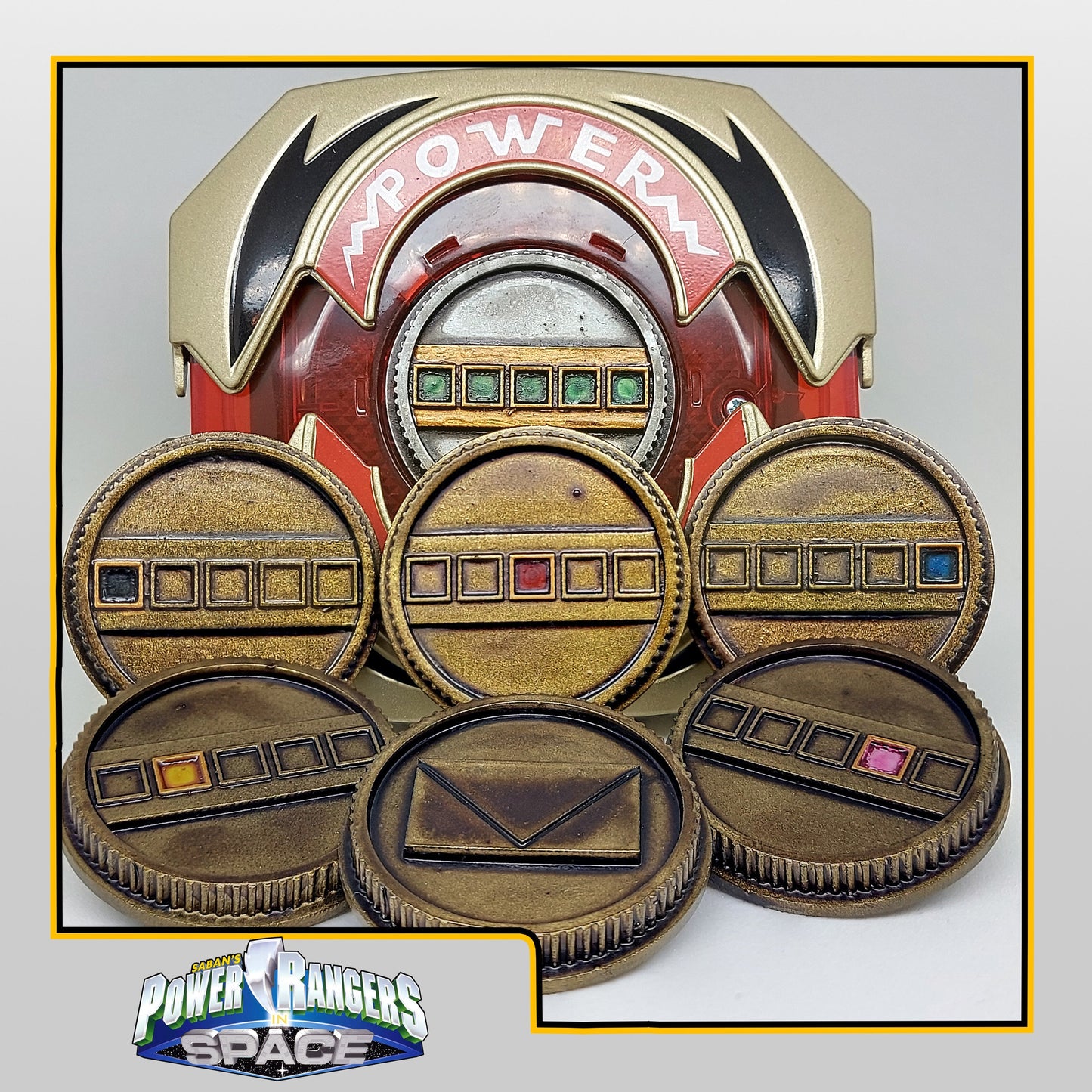 Power Rangers In Space - Denji Sentai Megaranger Power Coins [Legacy Morpher - Lightning Collection Morpher - Classic 1993 Morpher]