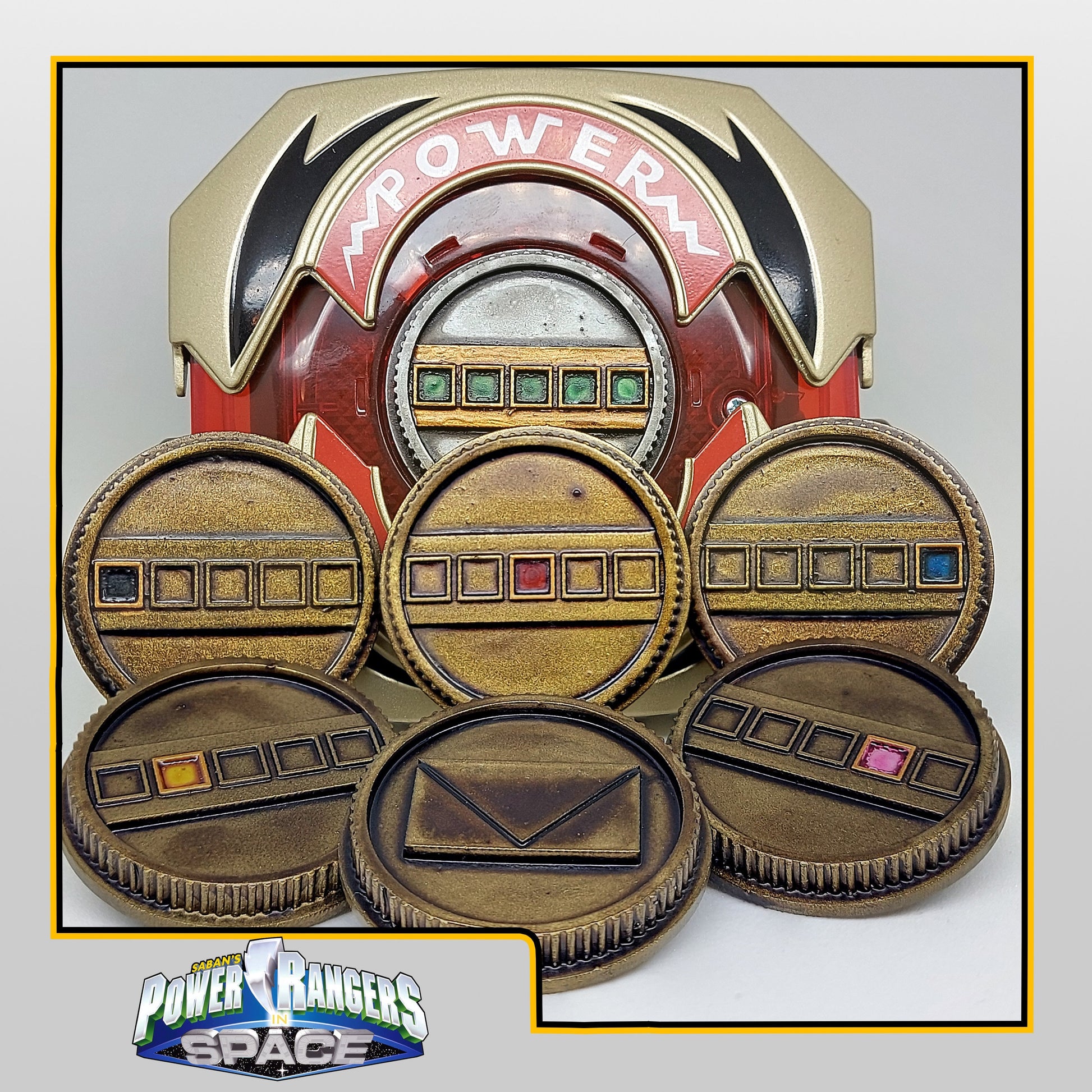 Power Rangers In Space - Denji Sentai Megaranger Power Coins [Legacy Morpher - Lightning Collection Morpher - Classic 1993 Morpher]