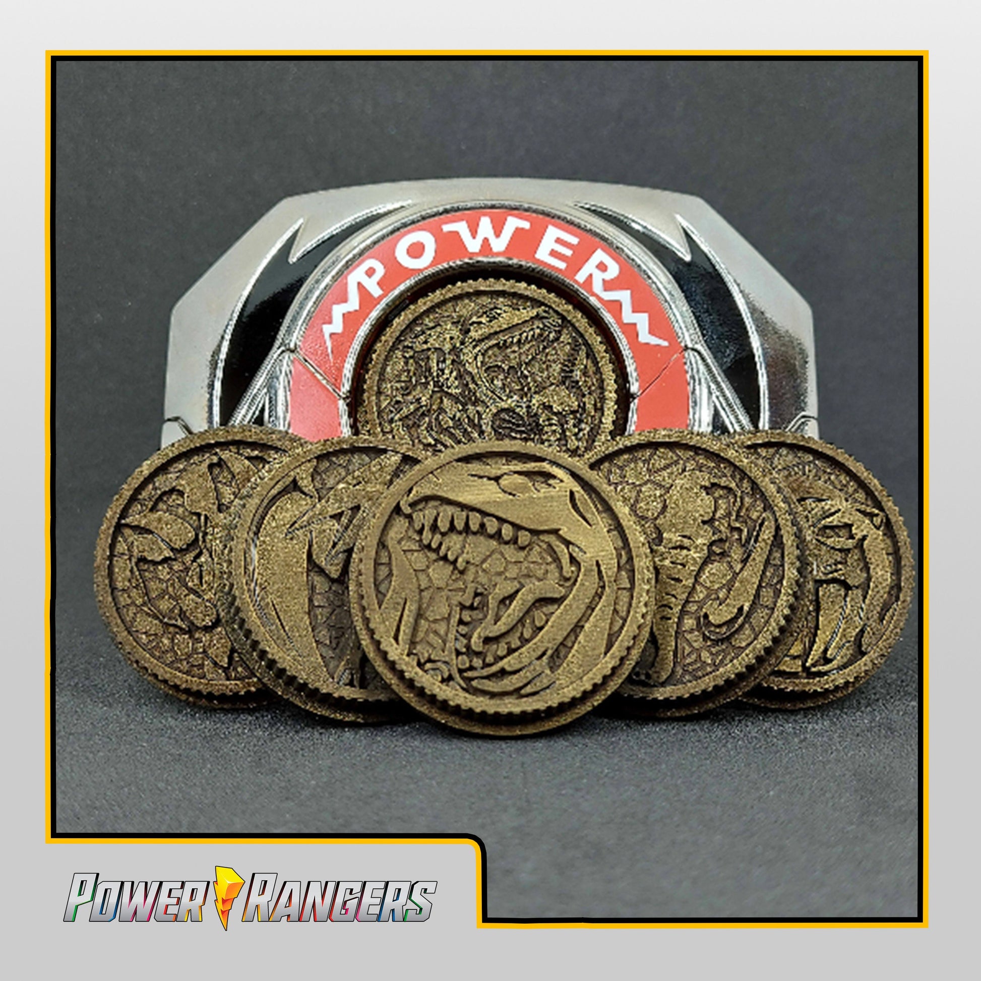 Power Rangers Dino Powers - Kyouryuu Sentai Zyuranger Power Coins [Legacy Morpher - Lightning Collection Morpher - Classic 1993 Morpher]