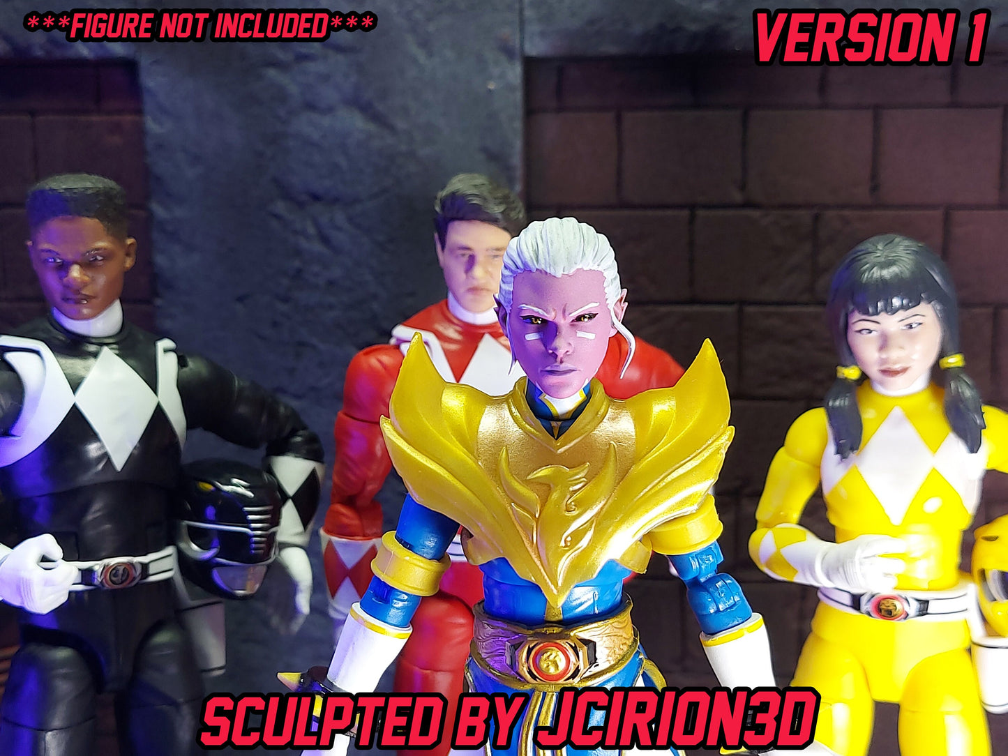 Kiya Kyatyl - Blue Omega Ranger Headsculpt | Lightning Collection Accessory | 3D Printed