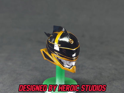 Boom Comics Power Rangers - Lightning Collection Black Death Ranger Painted Helmet | Created by Heroic Studios