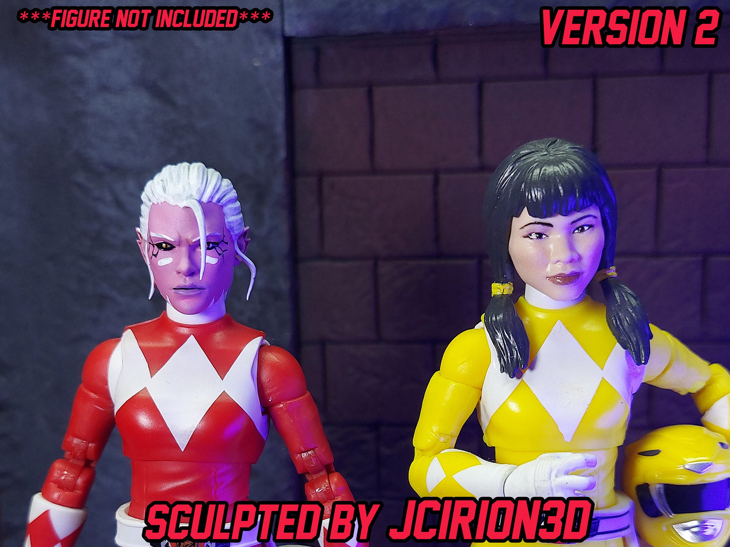 Kiya Kyatyl - Blue Omega Ranger Headsculpt | Lightning Collection Accessory | 3D Printed
