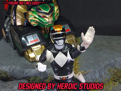 Black Lion Thunderzord Helmet | Lightning Collection Accesory | 3D Printed | Created by Heroic Studios