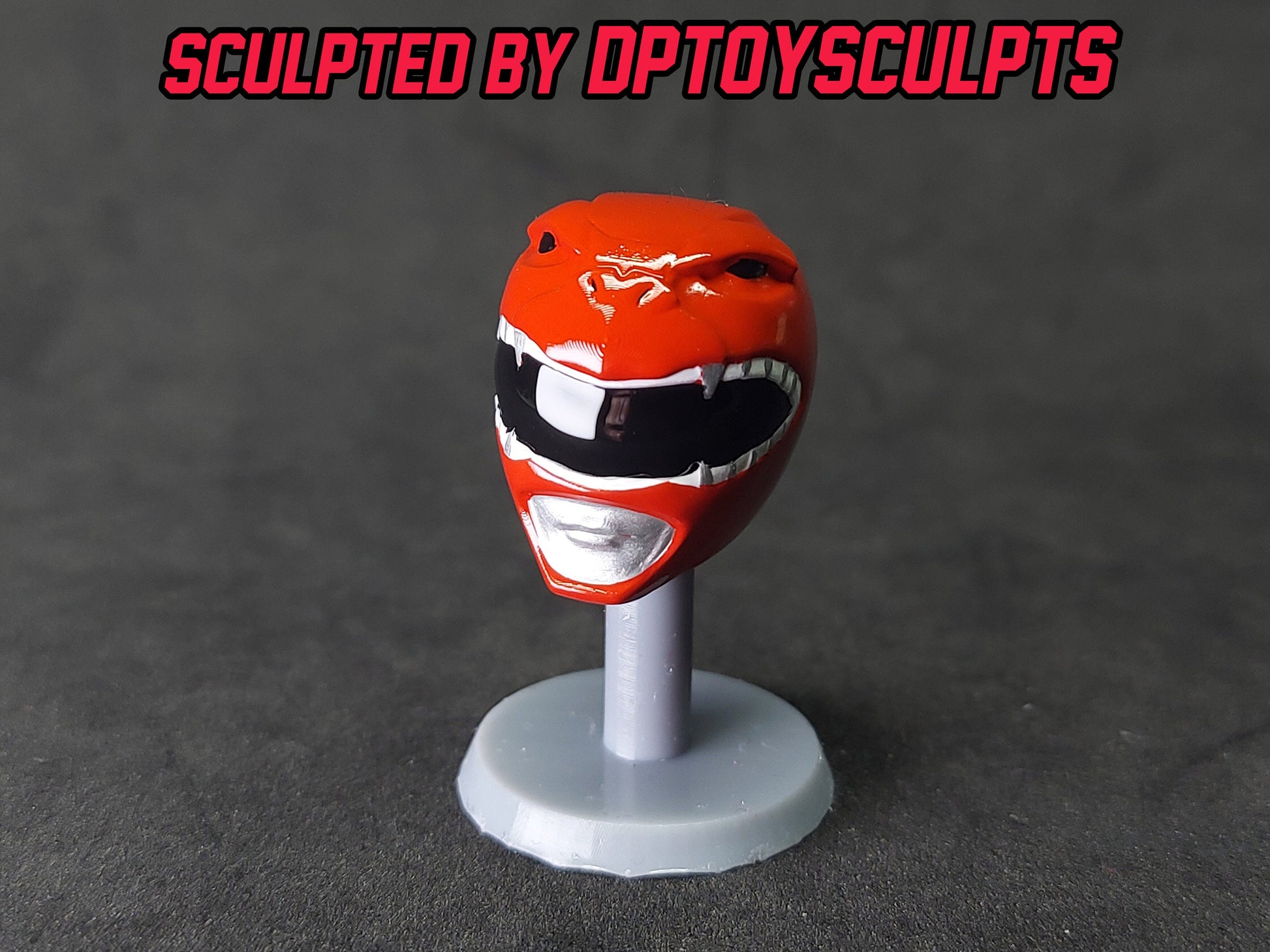 Ninjetti Red Ape Helmet | Lightning Collection Custom | Power Rangers | 3D Printed | Created by DPToySculpts