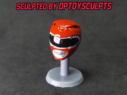 Ninjetti Red Ape Helmet | Lightning Collection Custom | Power Rangers | 3D Printed | Created by DPToySculpts