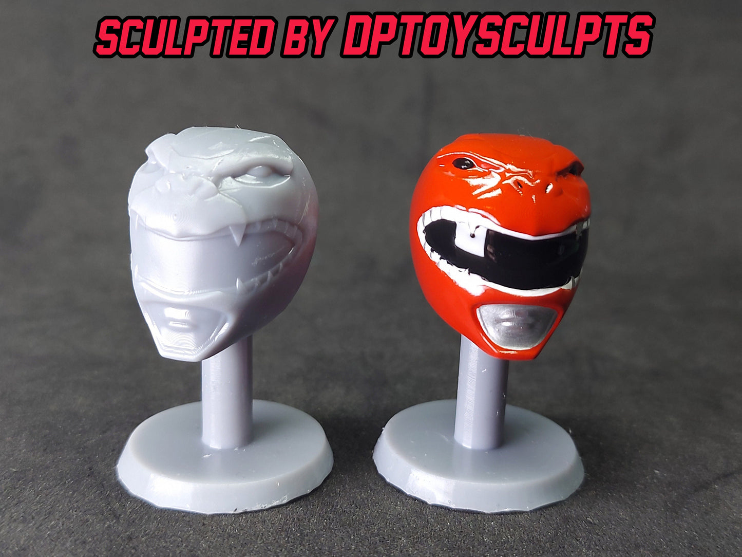 Ninjetti Red Ape Helmet | Lightning Collection Custom | Power Rangers | 3D Printed | Created by DPToySculpts