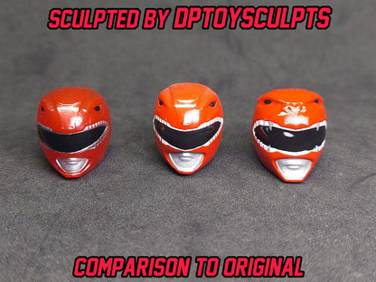 Ninjetti Red Ape Helmet | Lightning Collection Custom | Power Rangers | 3D Printed | Created by DPToySculpts