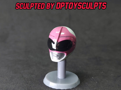 Ninjetti Pink Crane Helmet | Lightning Collection Custom | Power Rangers | 3D Printed | Created by DPToySculpts