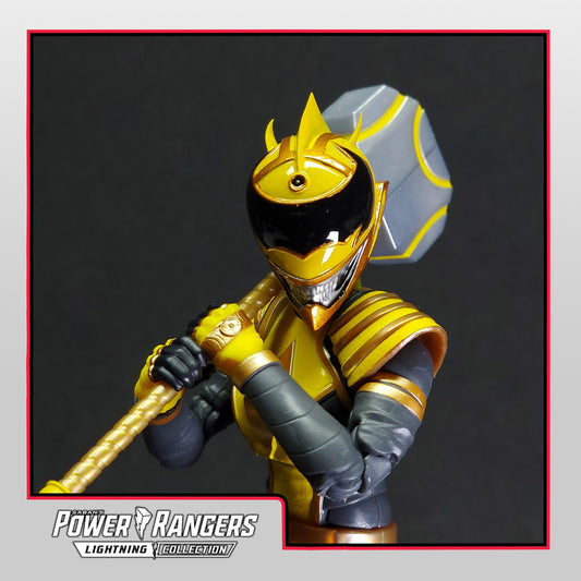 Boom Comics Power Rangers - Lightning Collection Yellow Death Ranger Painted Helmet | Created by Heroic Studios