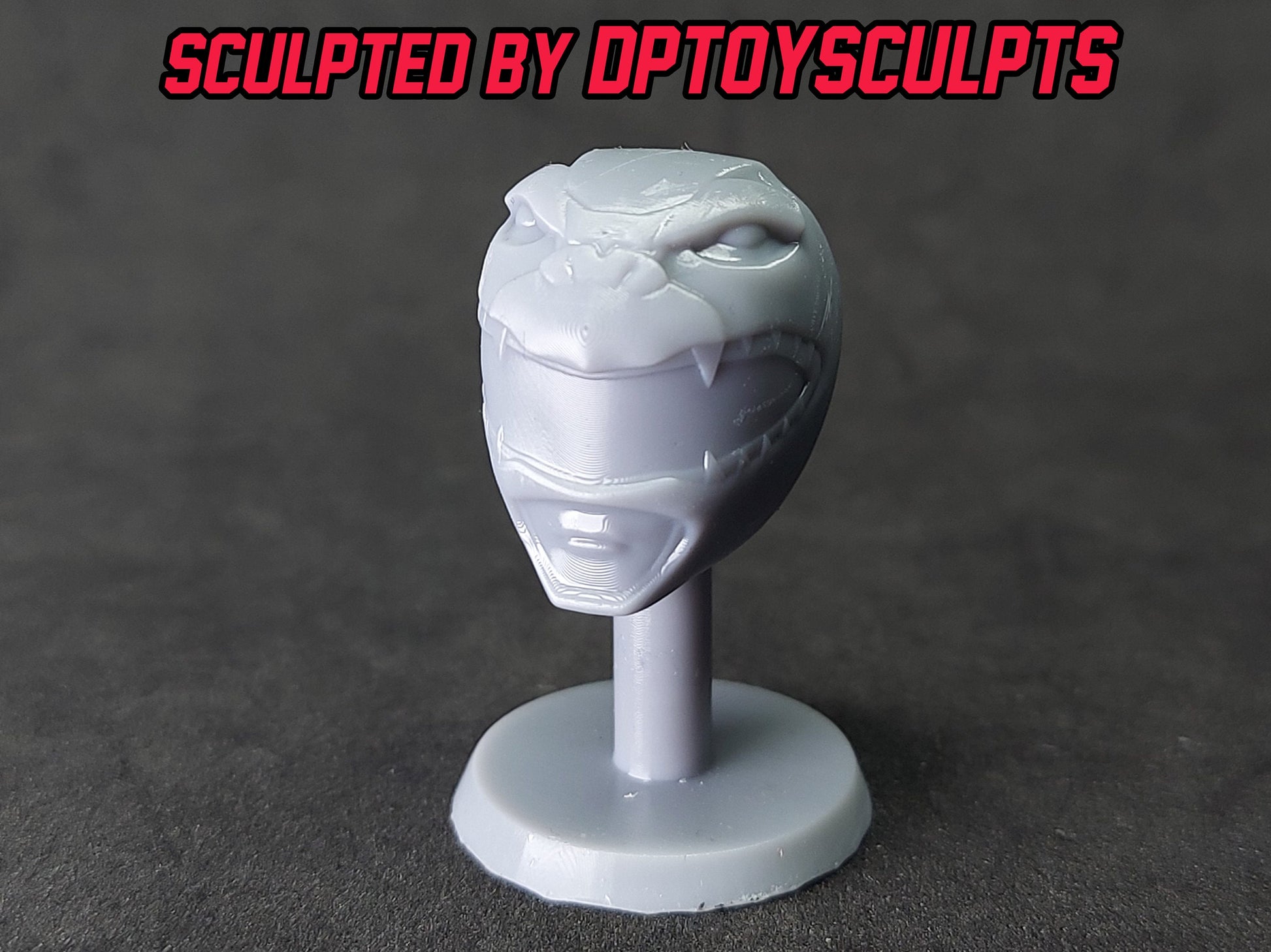 Ninjetti Red Ape Helmet | Lightning Collection Custom | Power Rangers | 3D Printed | Created by DPToySculpts