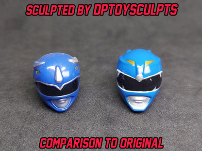 Ninjetti Blue Wolf Helmet | Lightning Collection Custom | Power Rangers | 3D Printed | Created by DPToySculpts
