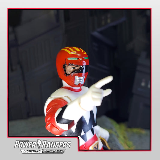 Power Rangers Lost Galaxy Damaged Red Ranger Helmet | Lightning Collection