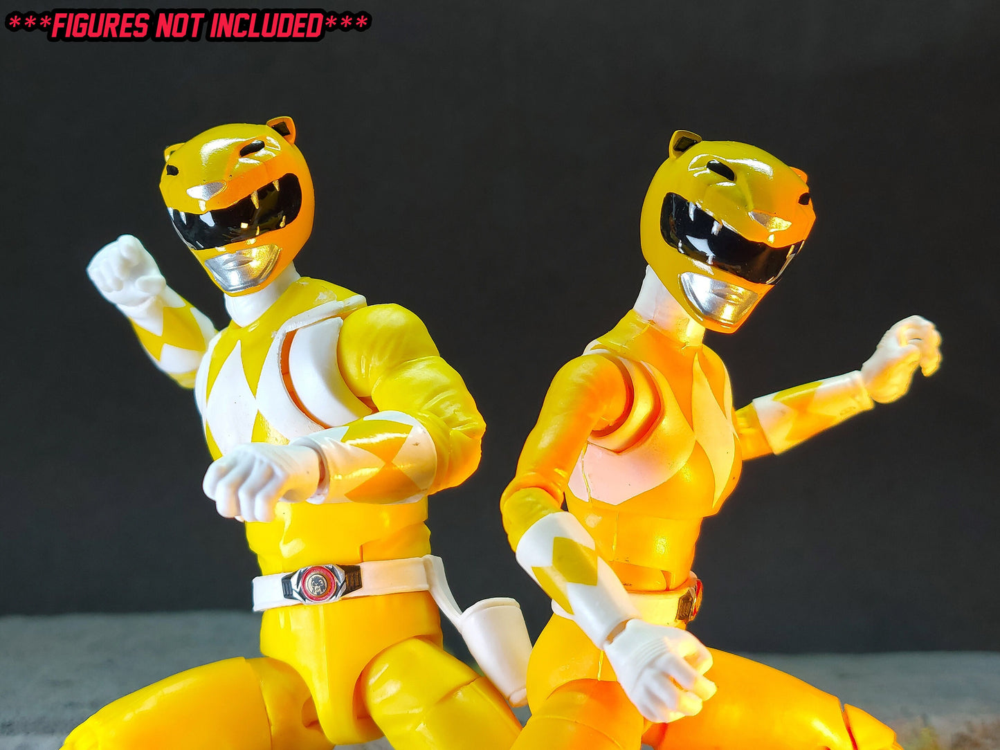 Ninjetti Yellow Bear Helmet | Lightning Collection Custom | Power Rangers | 3D Printed | Created by DPToySculpts