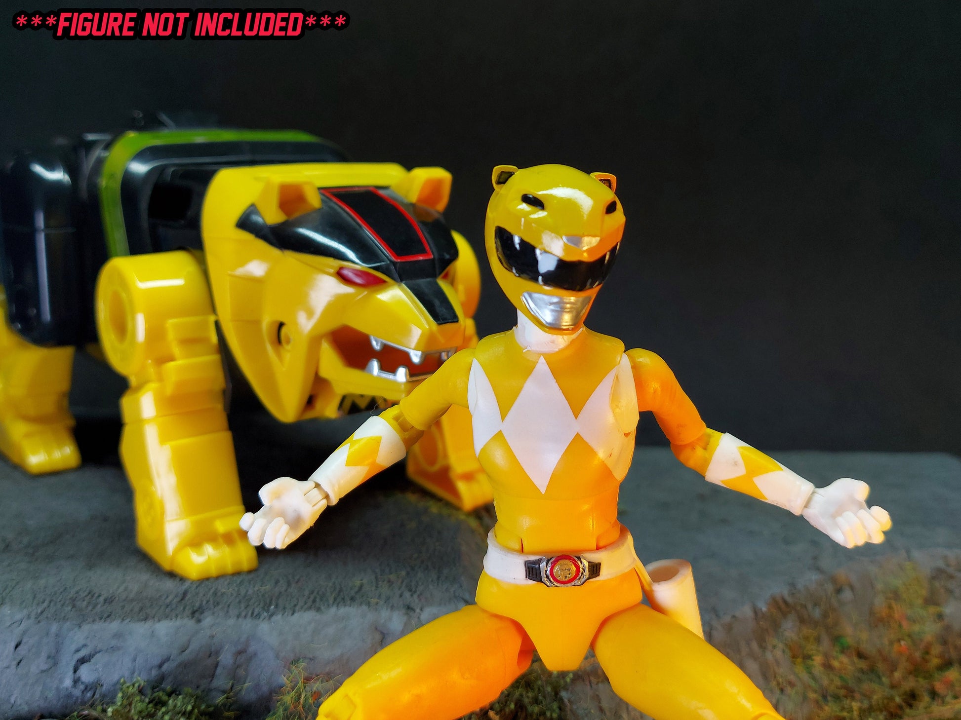 Ninjetti Yellow Bear Helmet | Lightning Collection Custom | Power Rangers | 3D Printed | Created by DPToySculpts