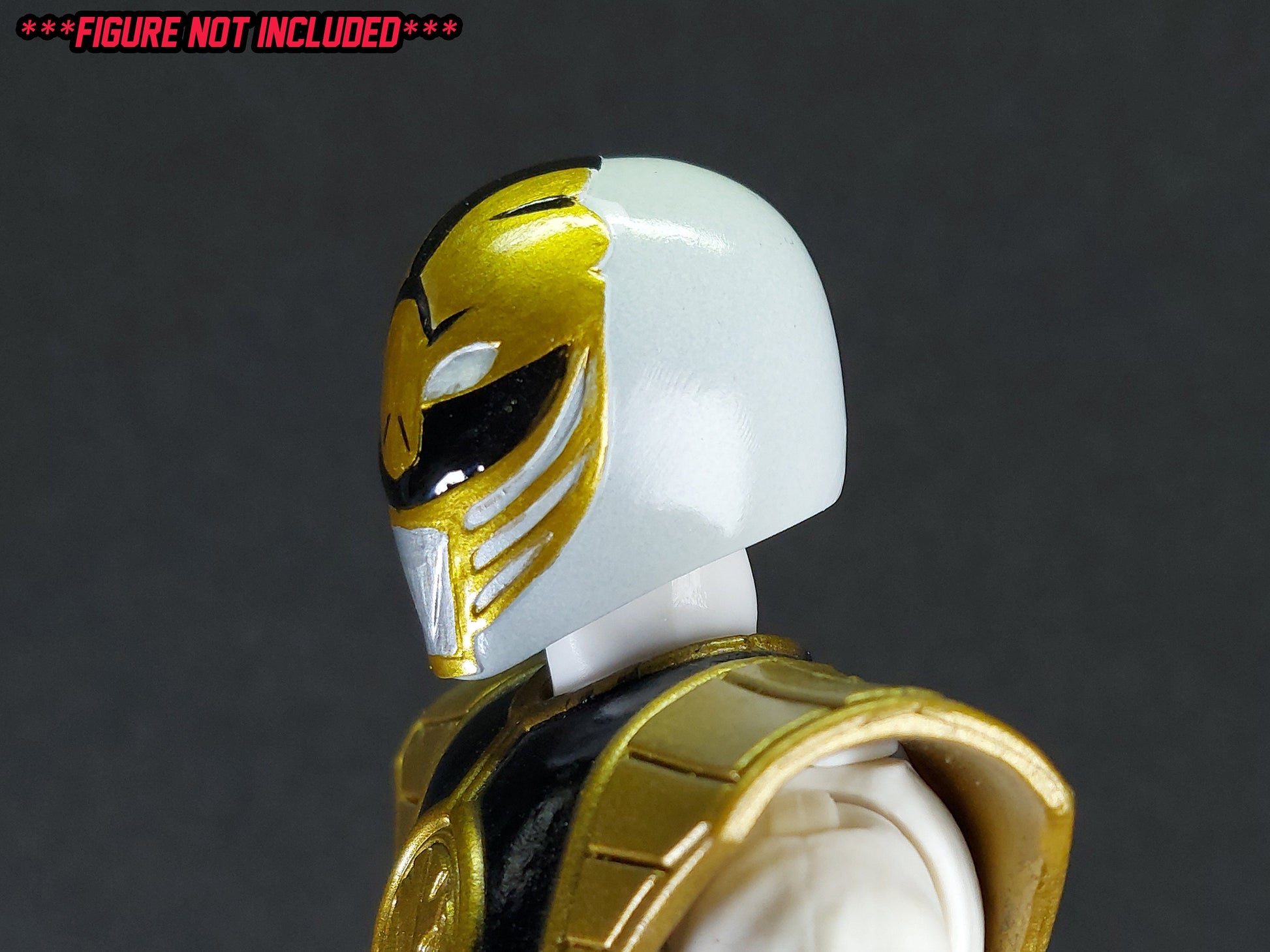Ninjetti White Falcon Helmet | Lightning Collection Custom | Power Rangers | 3D Printed | Created by DPToySculpts