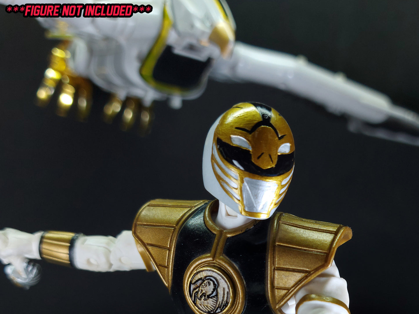 Ninjetti White Falcon Helmet | Lightning Collection Custom | Power Rangers | 3D Printed | Created by DPToySculpts