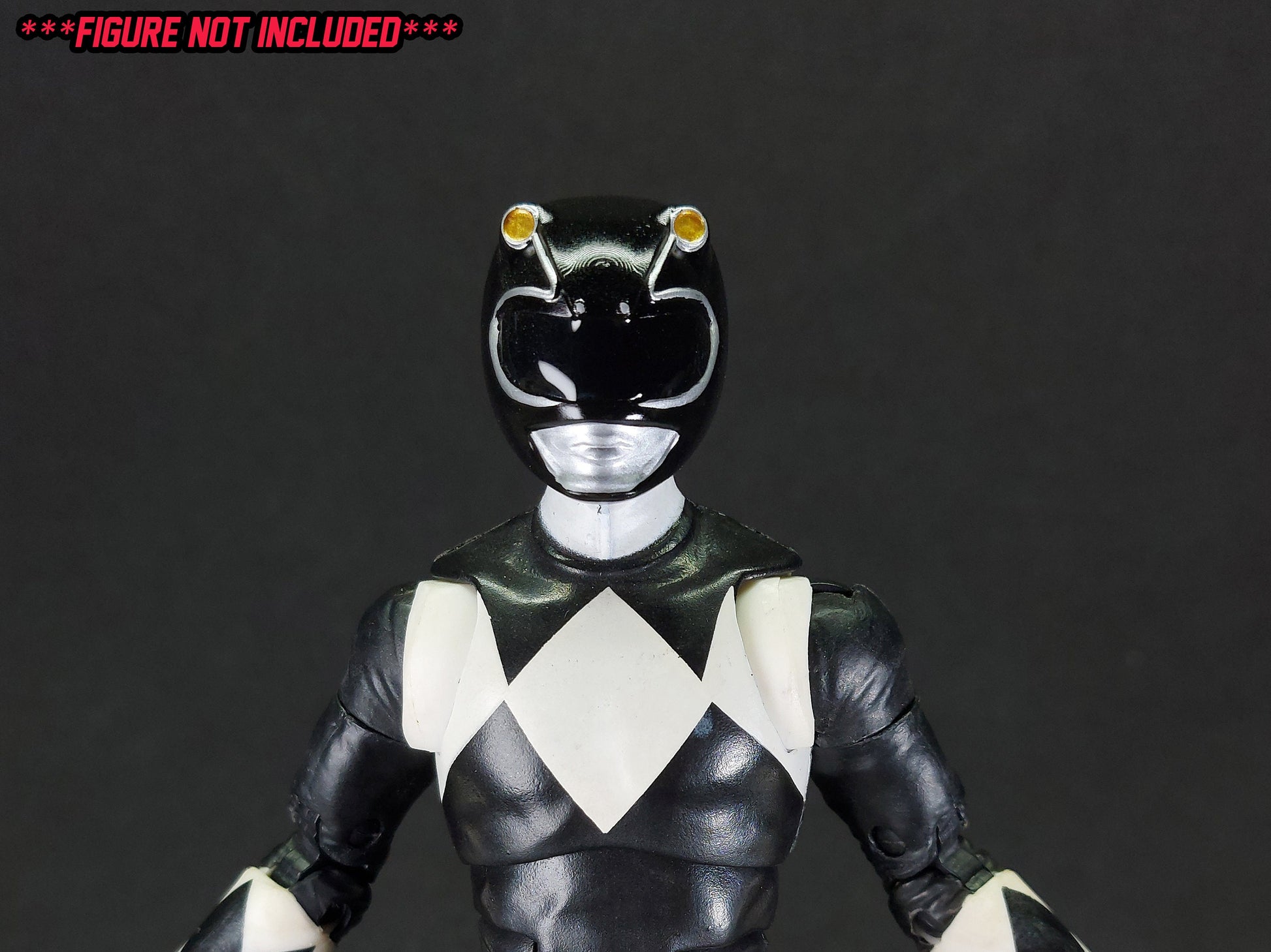 Ninjetti Black Frog Helmet | Lightning Collection Custom | Power Rangers | 3D Printed | Created by DPToySculpts