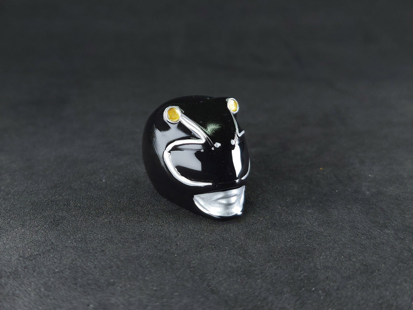 Ninjetti Black Frog Helmet | Lightning Collection Custom | Power Rangers | 3D Printed | Created by DPToySculpts