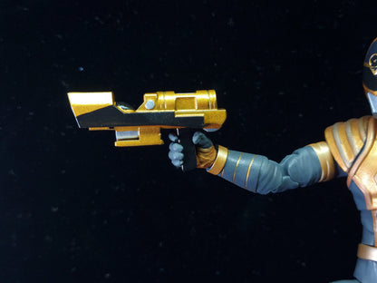 Gold Omega Ranger Blaster | Lightning Collection Accesory | 3D Printed | Created by KBM_Props