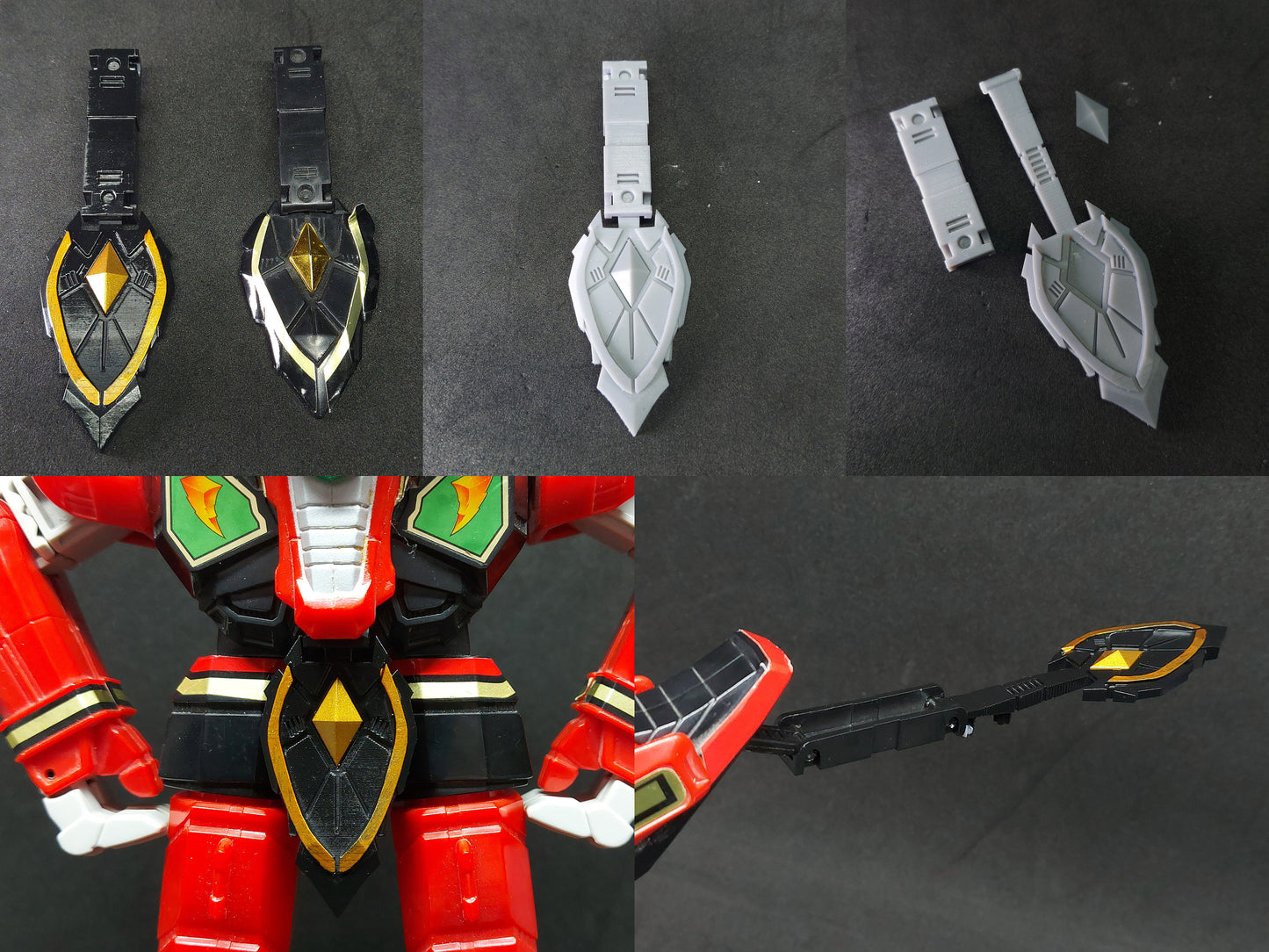 Mighty Morphin Power Rangers Deluxe Thunderzord 3D Printed Replacement Parts | Upgrades [1994]