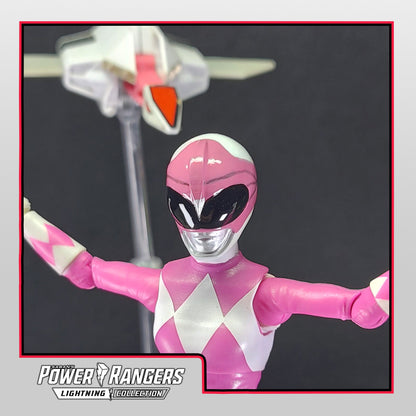 Ninjetti Pink Crane Helmet | Lightning Collection Custom | Power Rangers | 3D Printed | Created by DPToySculpts
