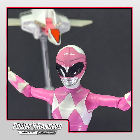 Ninjetti Pink Crane Helmet | Lightning Collection Custom | Power Rangers | 3D Printed | Created by DPToySculpts