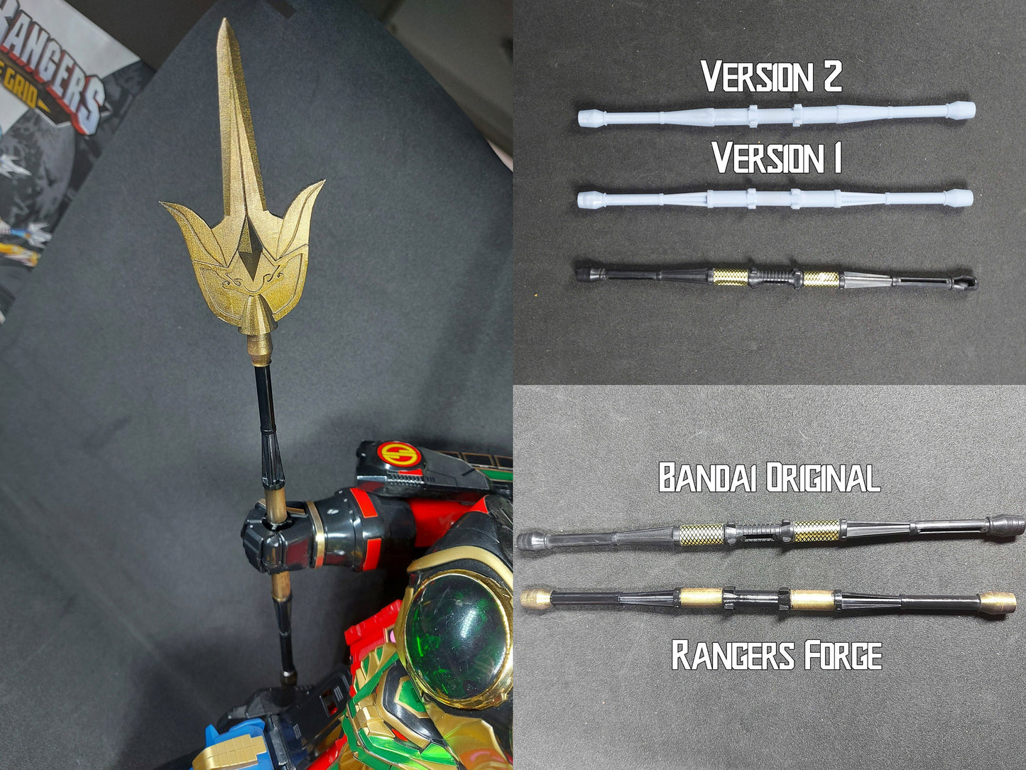 Mighty Morphin Power Rangers Deluxe Thunderzord 3D Printed Replacement Parts | Upgrades [1994]
