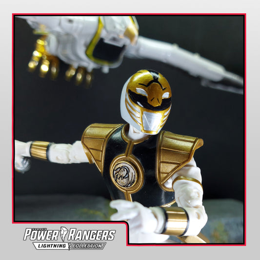 Ninjetti White Falcon Helmet | Lightning Collection Custom | Power Rangers | 3D Printed | Created by DPToySculpts