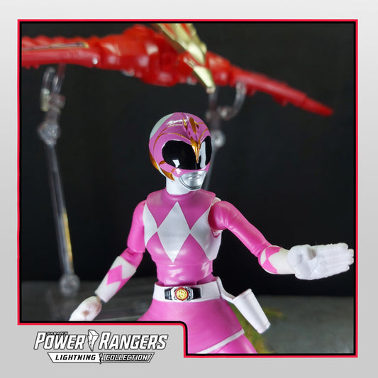 Pink Firebird Thunderzord Helmet | Lightning Collection Accesory | 3D Printed | Created by Heroic Studios