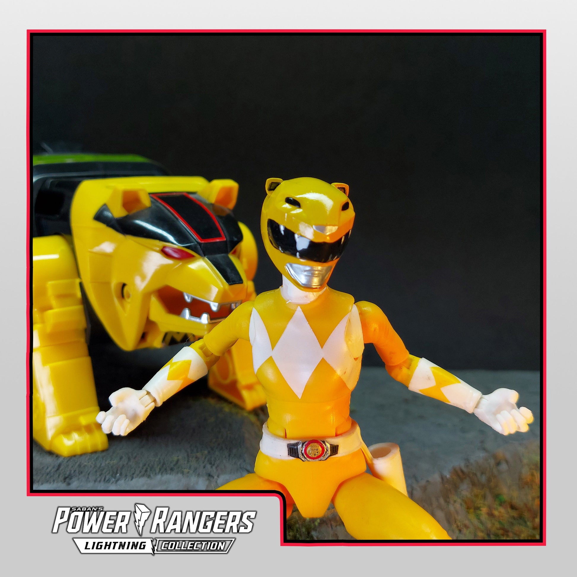 Ninjetti Yellow Bear Helmet | Lightning Collection Custom | Power Rangers | 3D Printed | Created by DPToySculpts