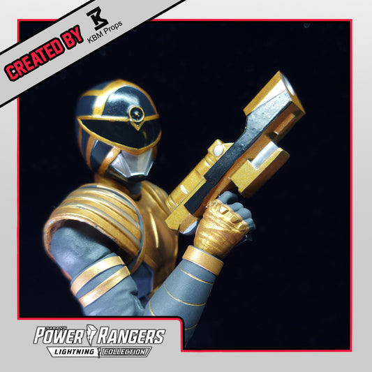 Gold Omega Ranger Blaster | Lightning Collection Accesory | 3D Printed | Created by KBM_Props
