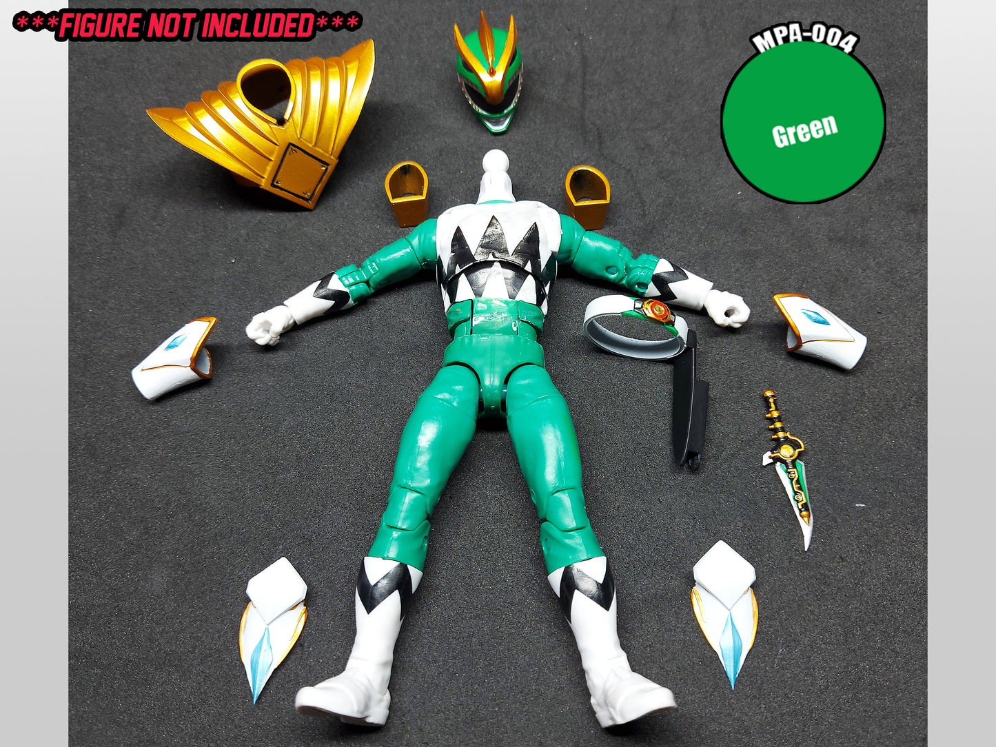 Power Rangers Matthew Cook - Green Ranger | Conversion Kit | Lightning Collection Accessories