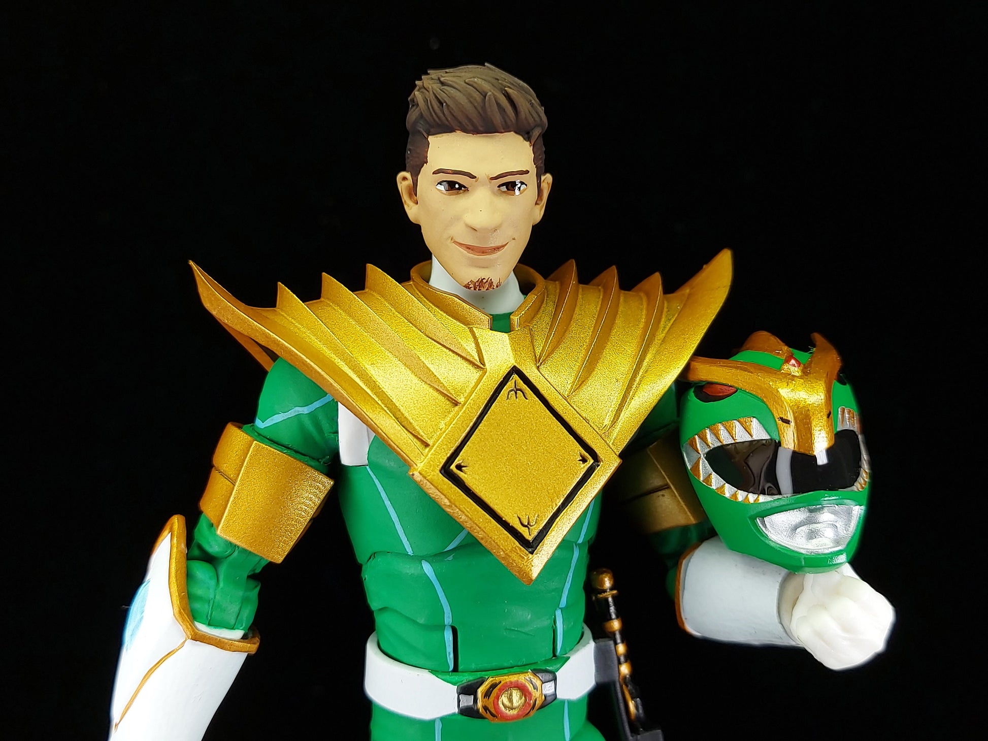 Matthew Cook / Green Ranger Headsculpt | Lightning Collection Accessory | 3D Printed