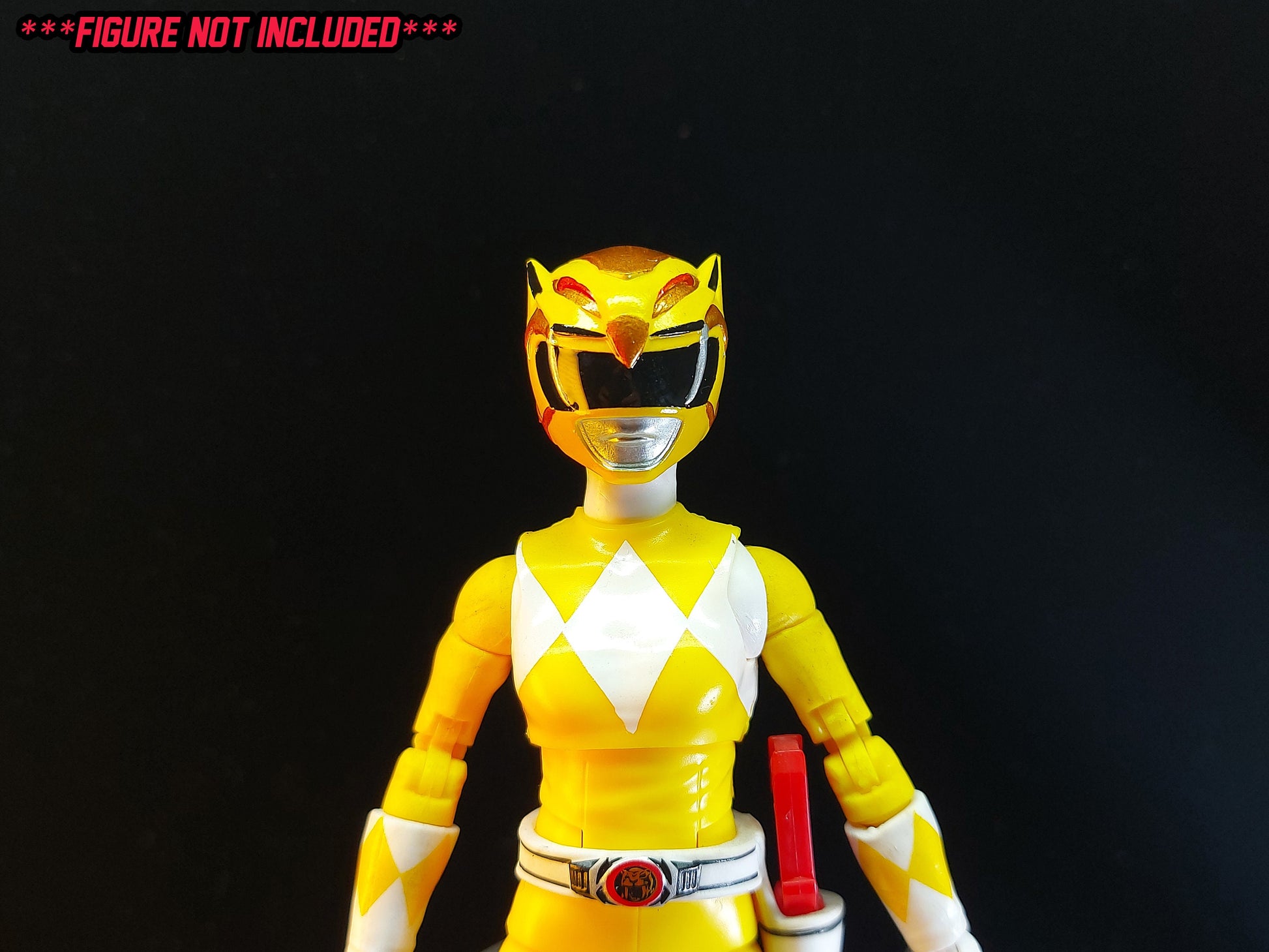 Yellow Griffin Thunderzord Helmet | Lightning Collection Accesory | 3D Printed | Created by Heroic Studios