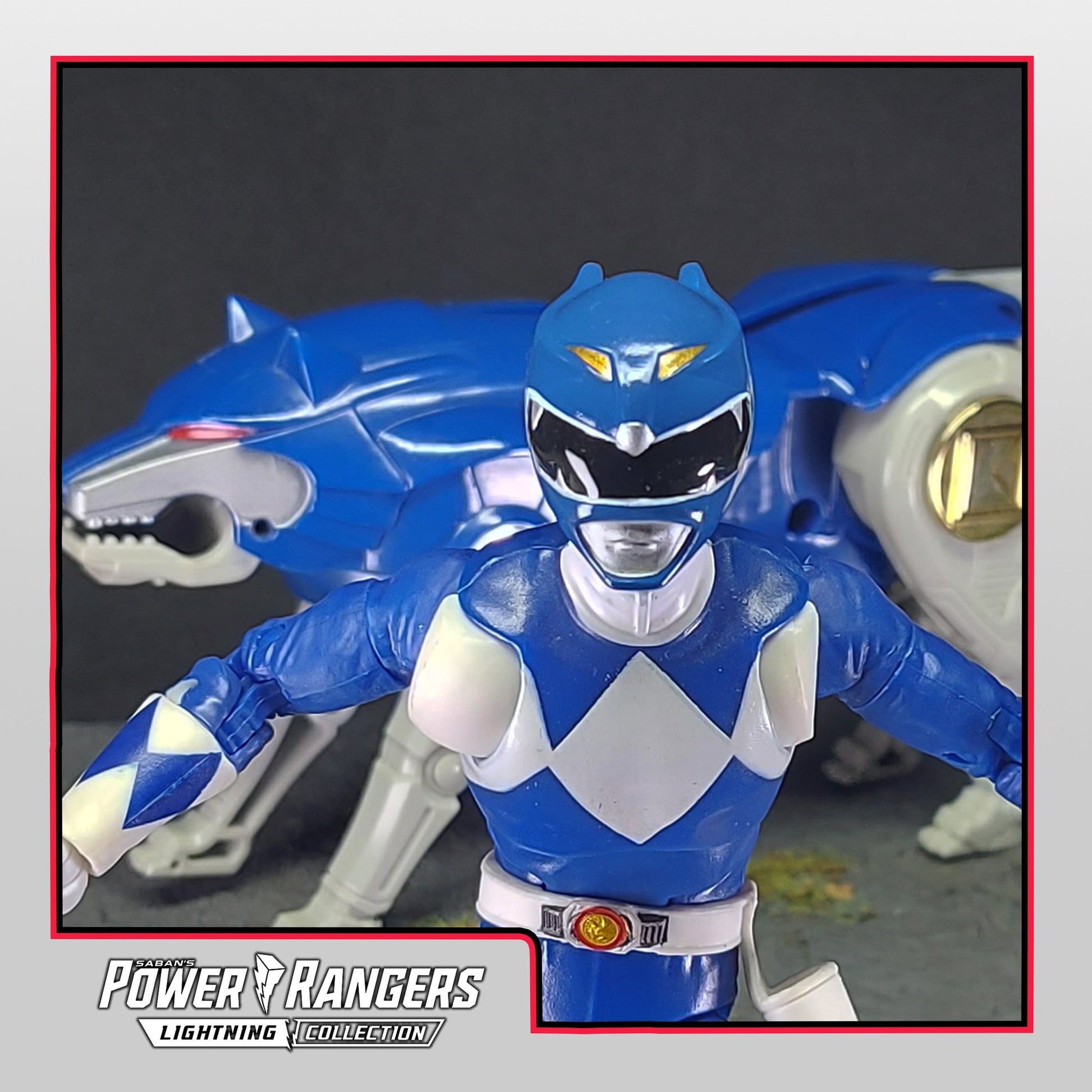 Ninjetti Blue Wolf Helmet | Lightning Collection Custom | Power Rangers | 3D Printed | Created by DPToySculpts